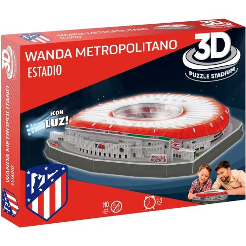 Puzzle 3D Estadio Wanda Metropolitano Atlético de Madrid con Luz