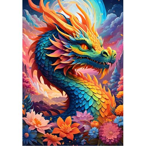 Puzzle Alipson Dragón Colorido de 1000 Piezas