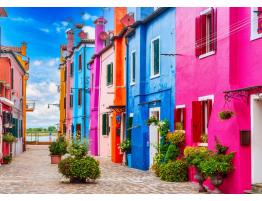 Puzzle Alipson El Colorido Callejón De Burano de 500 Piezas
