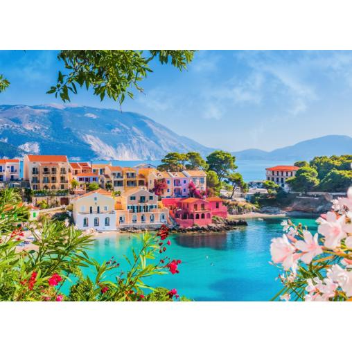 Puzzle Alipson El Colorido Pueblo De Assos, Grecia de 500 Piezas
