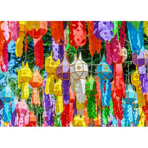 Puzzle Alipson Linternas De Colores de 500 Piezas