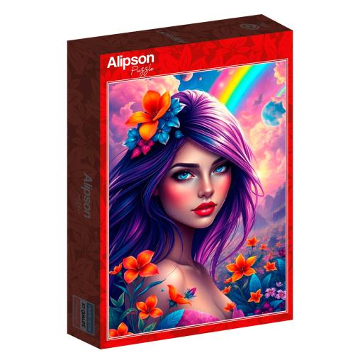 Puzzle Alipson Niña Arcoíris de 500 Piezas
