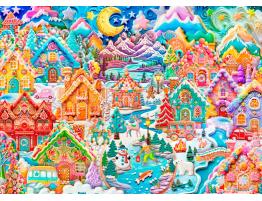 Puzzle Alipson Noche Colorida en Cookietown de 1500 Piezas