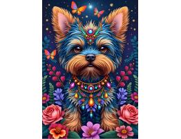 Puzzle Alipson Perro En Flowerland de 1000 Piezas