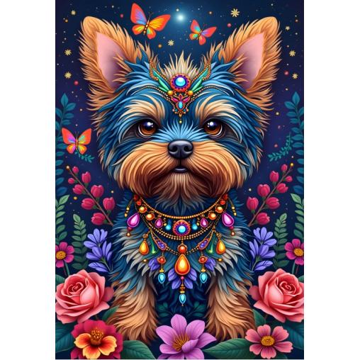 Puzzle Alipson Perro En Flowerland de 1000 Piezas