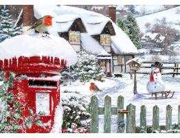 Puzzle Alipson Petirrojos En La Nieve de 500 Piezas