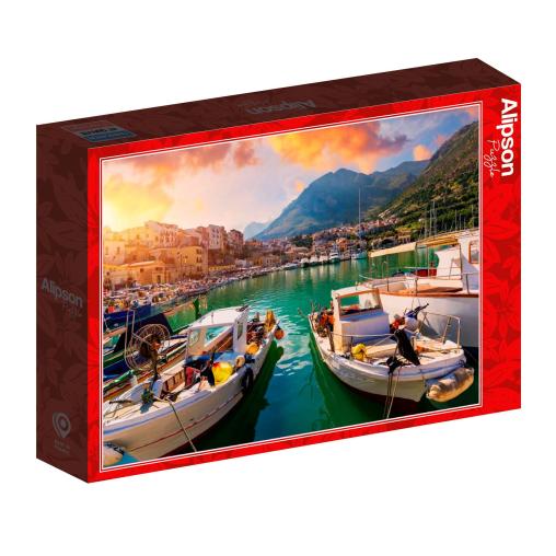 Puzzle Alipson Puerto y Barcos Pesqueros, Sicilia 1000 Piezas