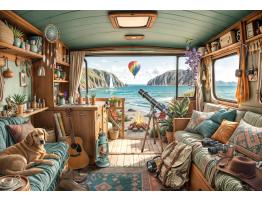 Puzzle Bluebird Acampada en la Costa de 1000 Piezas