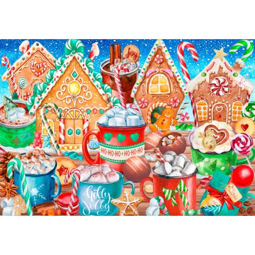 Puzzle Bluebird Bastones De Caramelo y Cacao de 1000 Piezas