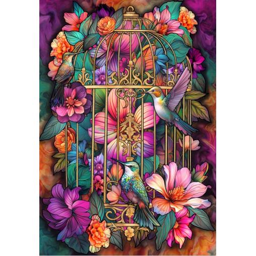 Puzzle Bluebird Belleza Capturada de 1000 Piezas