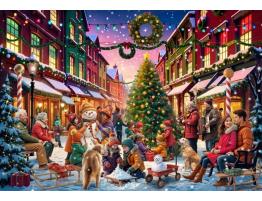Puzzle Bluebird Calle De Navidad de 1000 Piezas
