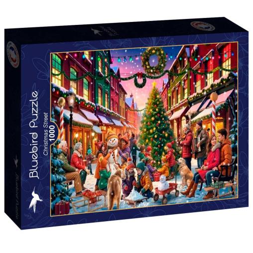 Puzzle Bluebird Calle De Navidad de 1000 Piezas