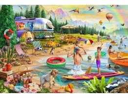 Puzzle Bluebird Campamento De Verano Junto al Lago 1000 Piezas