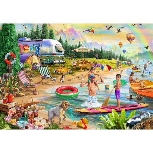 Puzzle Bluebird Campamento De Verano Junto al Lago 1000 Piezas