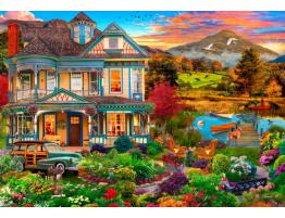 Puzzle Bluebird Casa De Campo Con Jardín de 1000 Piezas