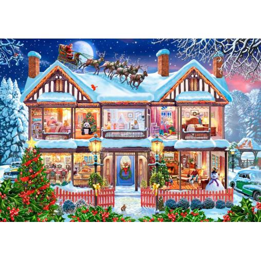 Puzzle Bluebird Casa en Navidad de 2000 Piezas