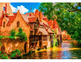 Puzzle Bluebird Casco Antiguo de Brujas, Bélgica de 1500 Piezas