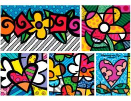 Puzzle Bluebird Collage de Corazones y Flores de 1500 Piezas