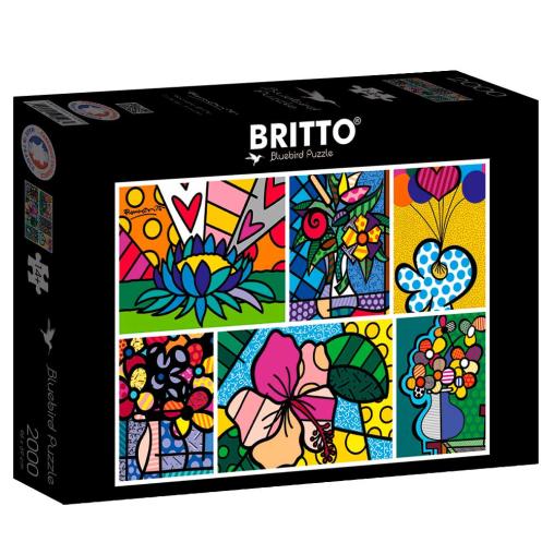 Puzzle Bluebird Collage de Flores de 2000 Piezas
