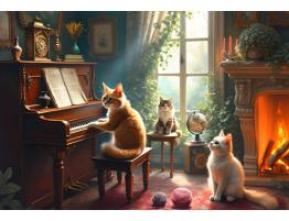 Puzzle Bluebird Concierto Felino de 1000 Piezas