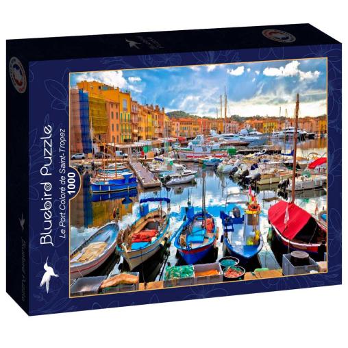 Puzzle Bluebird El Colorido Puerto de St Tropez de 1000 Piezas