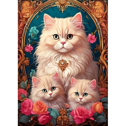 Puzzle Bluebird El Trío De Gatos XXL de 300 Piezas