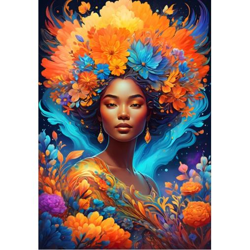 Puzzle Bluebird Flower Power 1000 Piezas