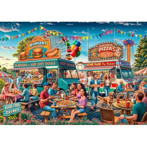 Puzzle Bluebird Food Trailers de 2000 Piezas