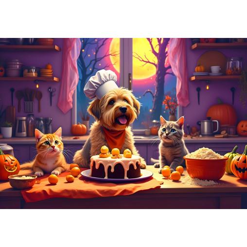 Puzzle Bluebird Horneando Para Halloween de 1000 Piezas