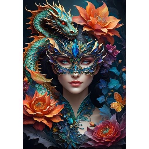Puzzle Bluebird La Dama del Dragón de 1000 Piez