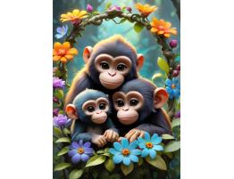 Puzzle Bluebird Lindos Monos XXL de 300 Piezas