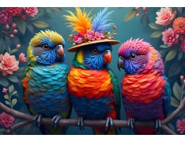 Puzzle Bluebird Loros Arcoíris de 1000 Piezas