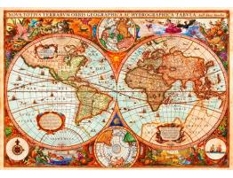 Puzzle Bluebird Mapa Vintage de 1000 Piezas