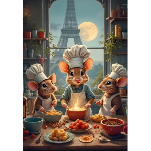 Puzzle Bluebird Pequeños Chefs de París de 1000 Piezas