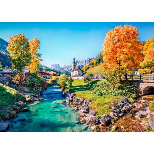 Puzzle Bluebird Ramsau en Otoño de 500 Piezas