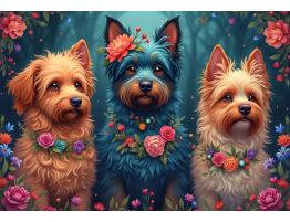 Puzzle Bluebird Trío De Perros de 1000 Piezas