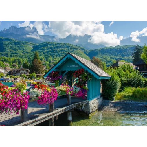 Puzzle Bluebird Vista del Lago De Annecy de 500 Piezas