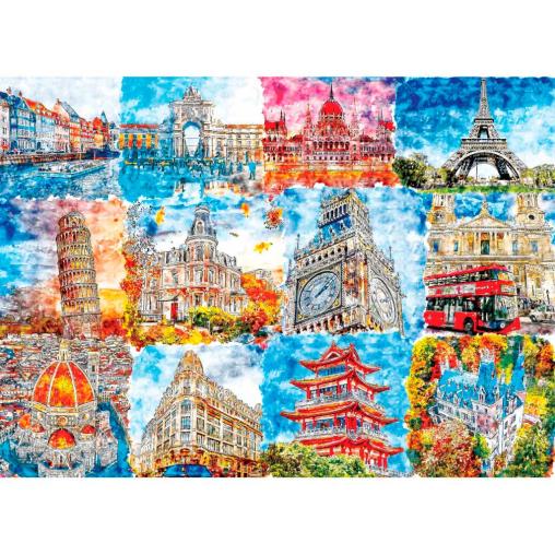 Puzzle Brain Tree Monumentos en Colores de 1000 Piezas