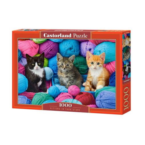 Puzzle Castorland Gatitos en Tienda de Hilos de 1000 Piezas