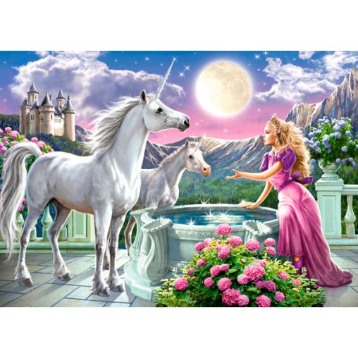 Puzzle Castorland La Princesa y Sus Unicornios de 120 Piezas