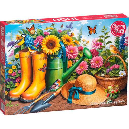 Puzzle Cherry Pazzi Botas Doradas, Raíces Florecientes 1000 Pzs
