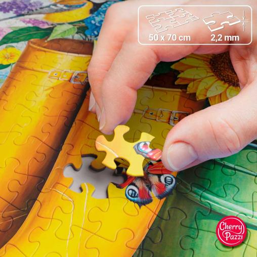Puzzle Cherry Pazzi Botas Doradas, Raíces Florecientes 1000 Pzs
