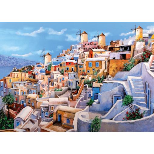 Puzzle Cherry Pazzi Color de Santorini de 1000 Piezas