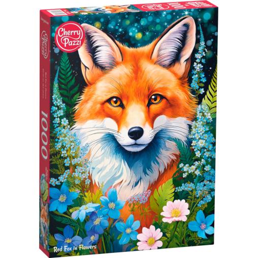 Puzzle Cherry Pazzi Zorro Rojo Entre Flores 1000 Piezas