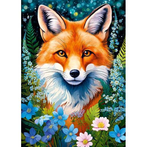 Puzzle Cherry Pazzi Zorro Rojo Entre Flores 1000 Piezas