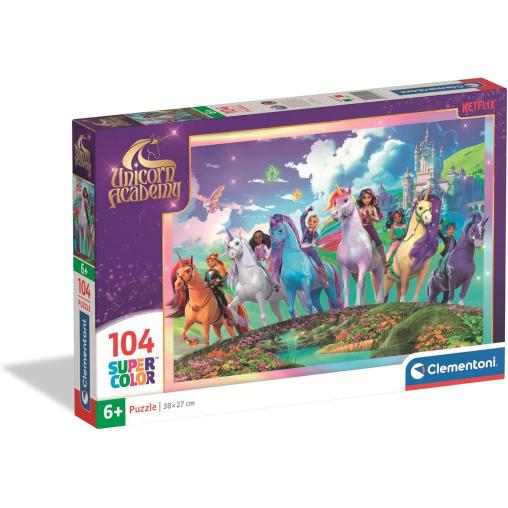 Puzzle Clementoni Unicorn Academy de 104 Piezas