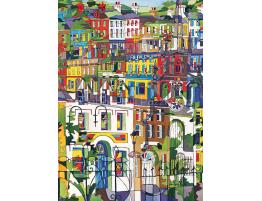 Puzzle Cobble Hill Barrio Colorido de 1000 Piezas