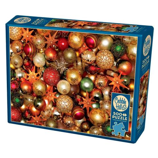 Puzzle Cobble Hill Bolas de Navidad de 500 Piezas XXL