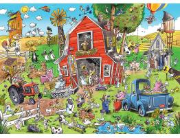 Puzzle Cobble Hill DoodleTown La Locura del Corral XXL de 500 P