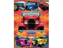 Cobble Hill Hot Rods, puzzle de 1000 pièces de voitures ancienne